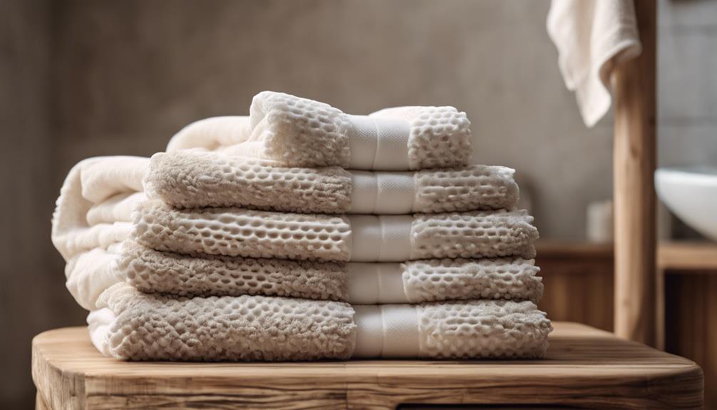 luxurious waffle bath towels