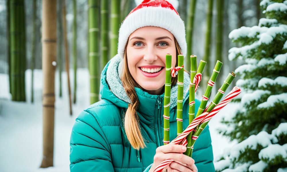 make incredibly easy diy bamboo candy canes sticks
