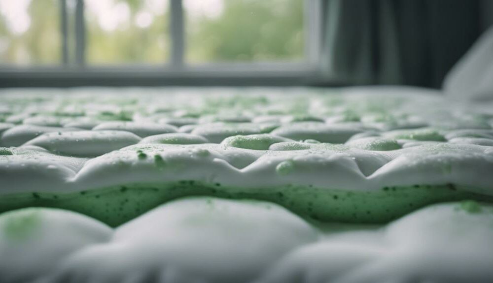 mattress topper turning green