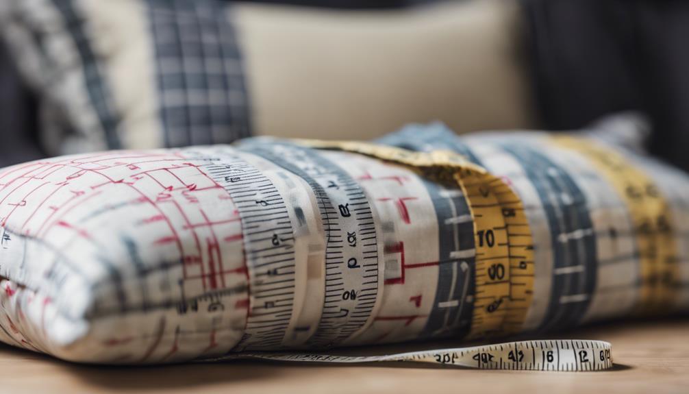 measuring fabric for pillows