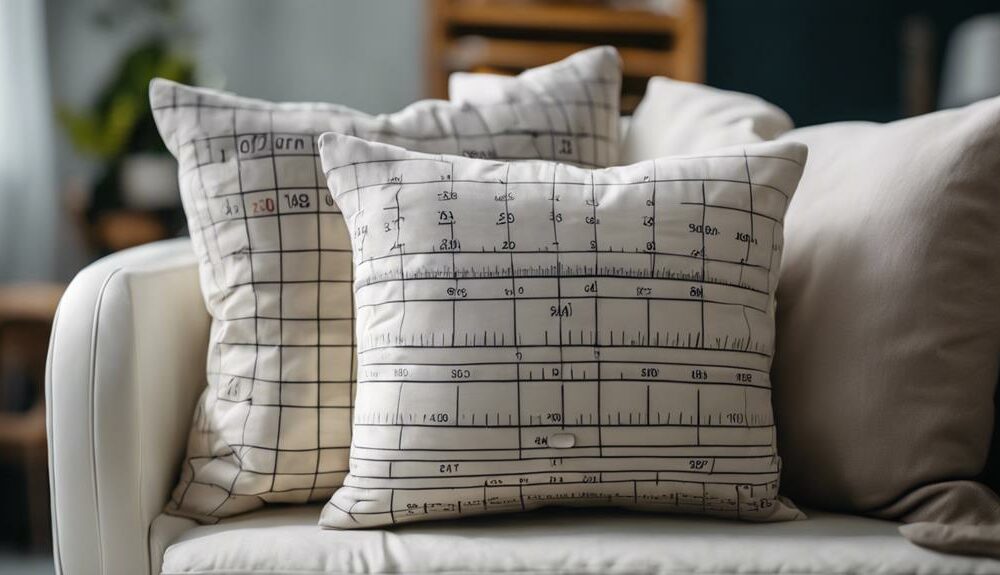 measuring throw pillow sizes