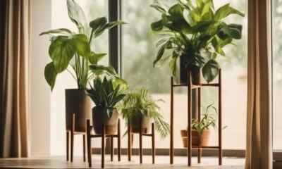 mid century modern plant stands