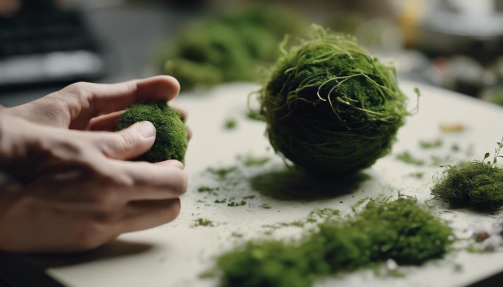 moss covered foam ball project