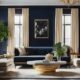 navy accent wall designs