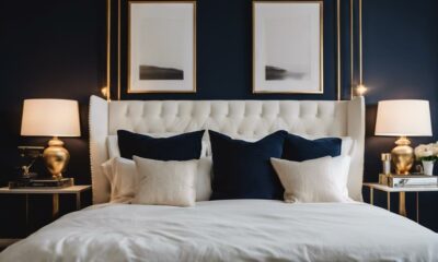 navy accent wall tutorial