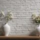 painted brick accent wall