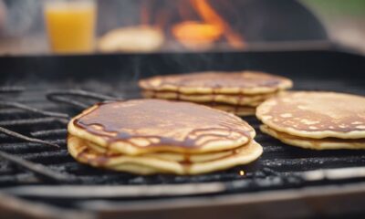 perfect pancakes on grill
