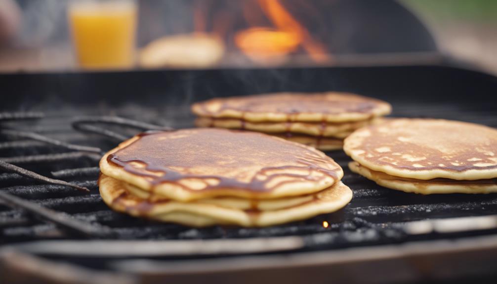 perfect pancakes on grill