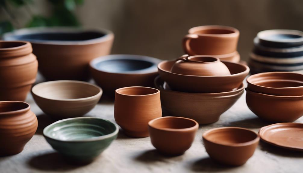 pottery made from clay