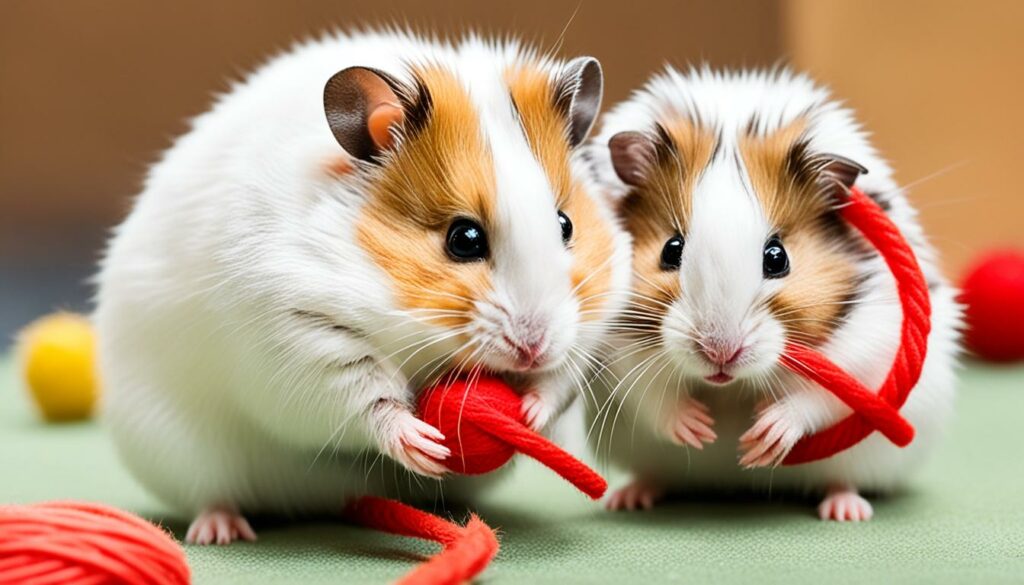 preventing yarn ingestion in hamsters