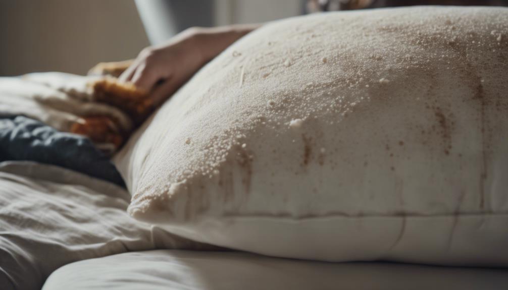removing stains from pillows