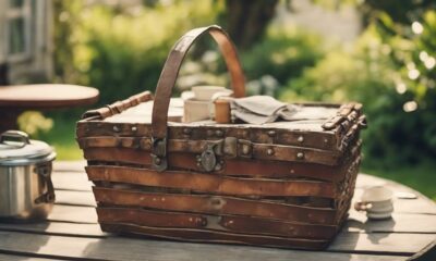 repurpose vintage picnic basket