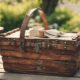 repurpose vintage picnic basket