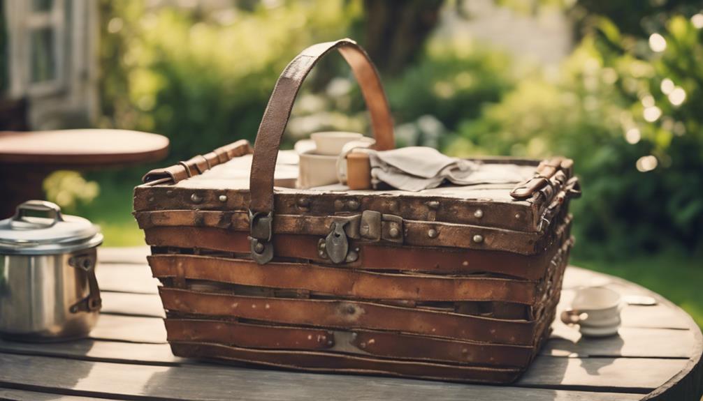 repurpose vintage picnic basket