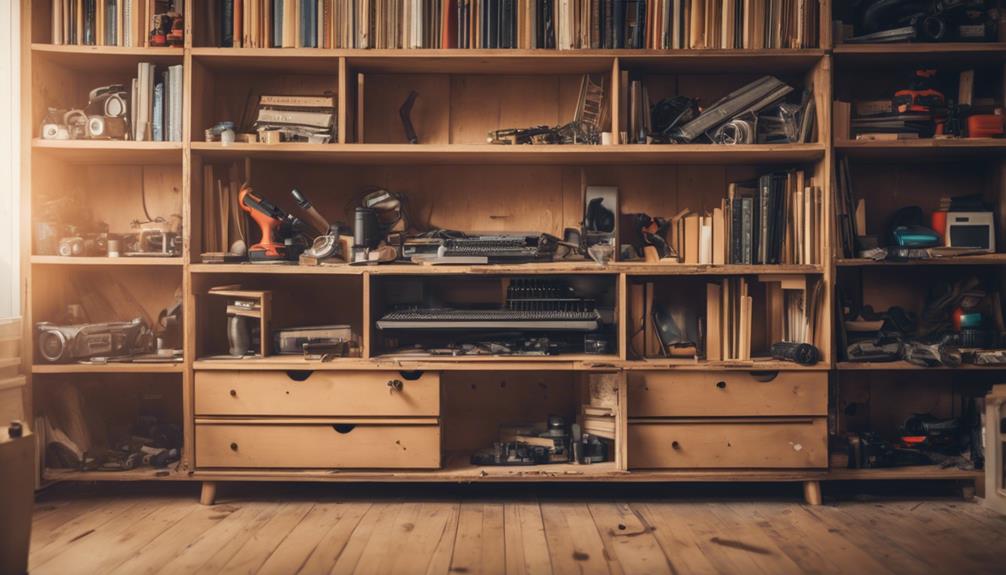 repurposing dresser into bookshelf