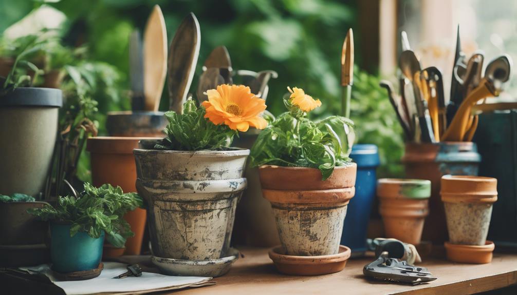repurposing flower pots creatively