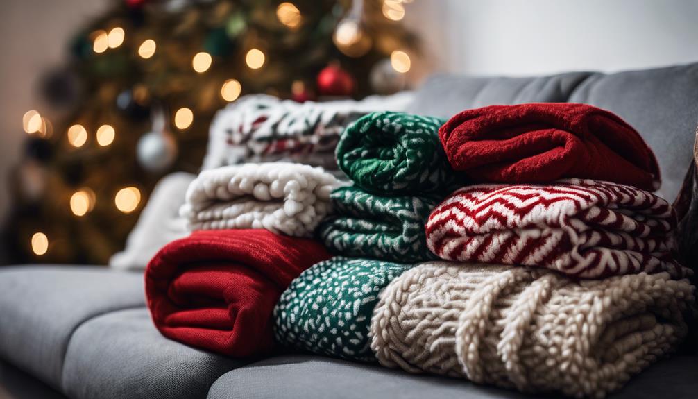 selecting a cozy christmas blanket