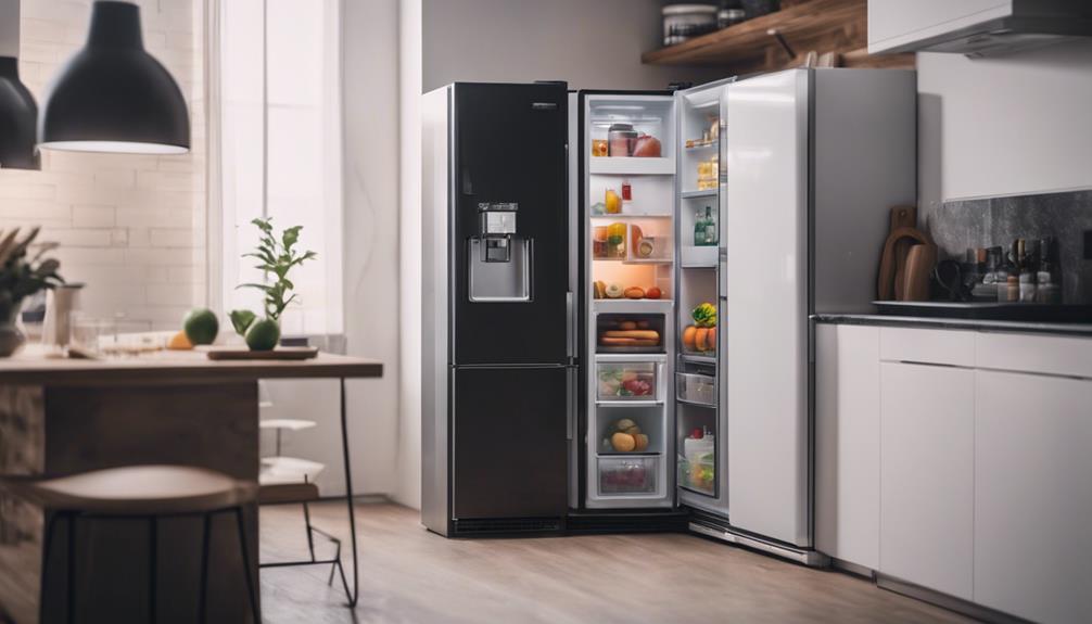 slim refrigerators for small kitchens