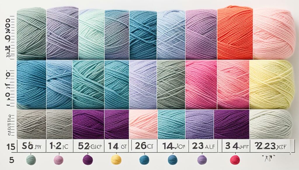 sock yarn weight chart