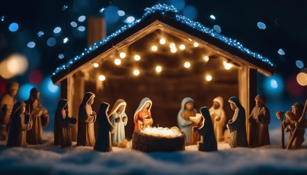 solar powered nativity scene lights