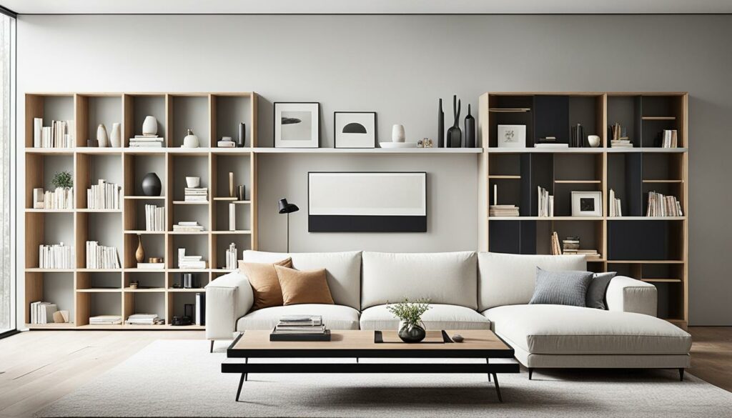 storage and organization in a minimalist home