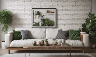 stylish white brick decor