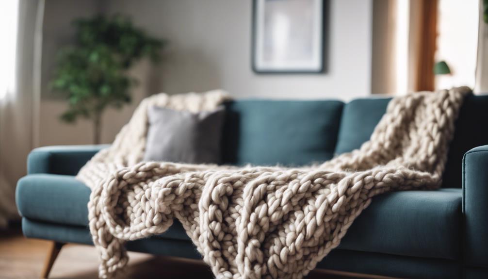 super bulky yarn throw