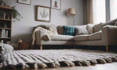 throw blanket as rug