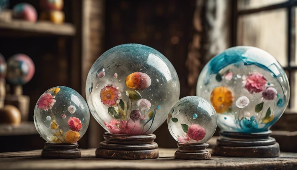 unique hand painted glass globes