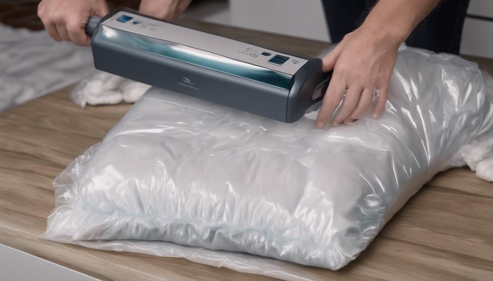 vacuum sealing comforter storage