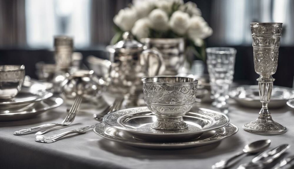 value of silver tableware