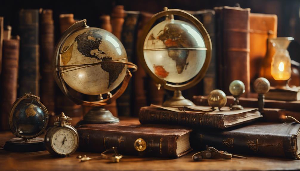 vintage globes evoke nostalgia