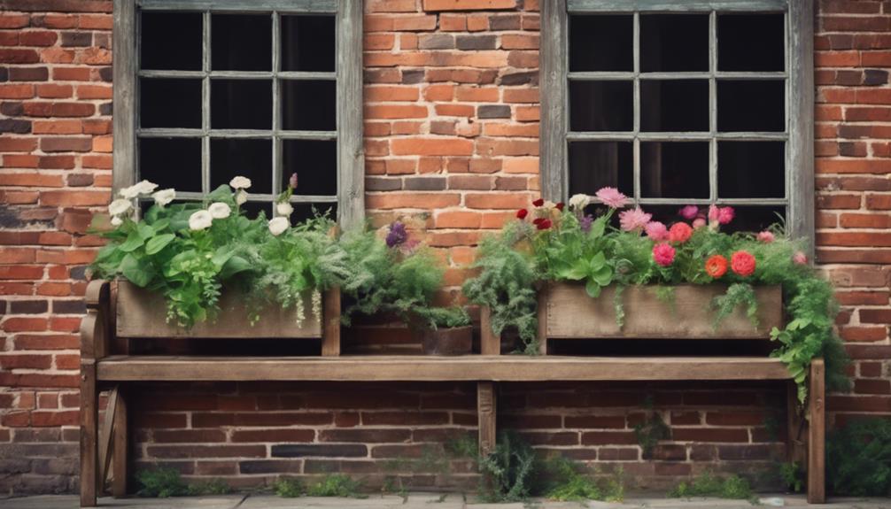 vintage window planter boxes