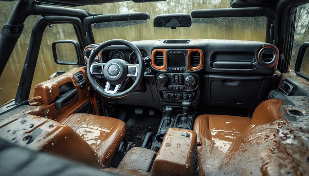 water damage in jeep