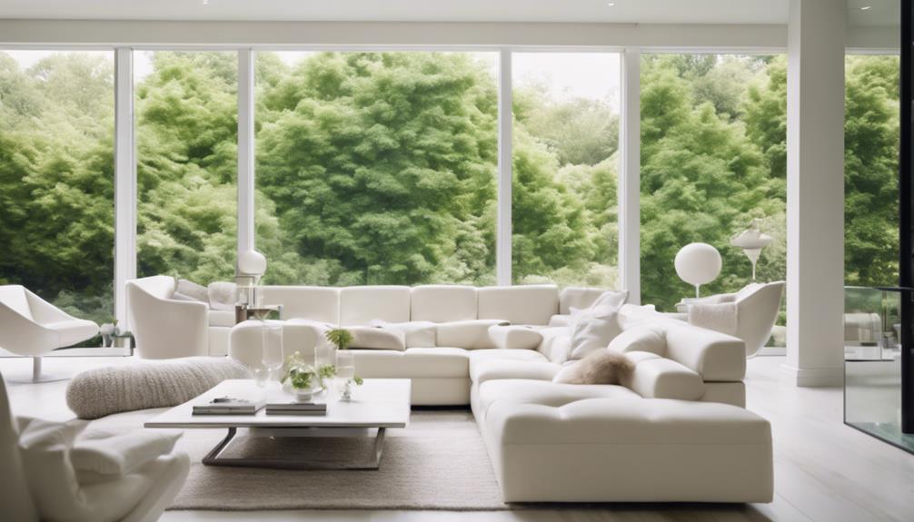 white brick living room