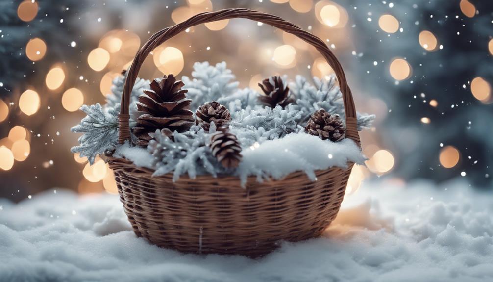 winter themed gift basket