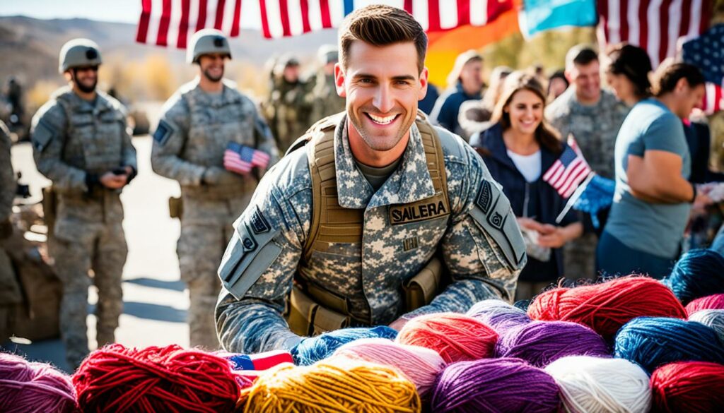 yarn donation for troops