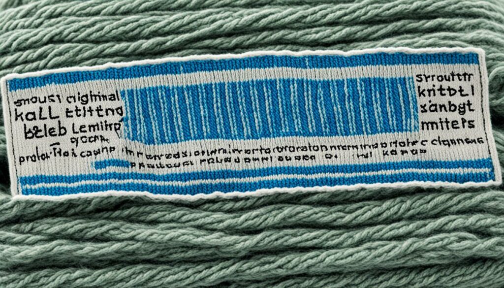 yarn label information