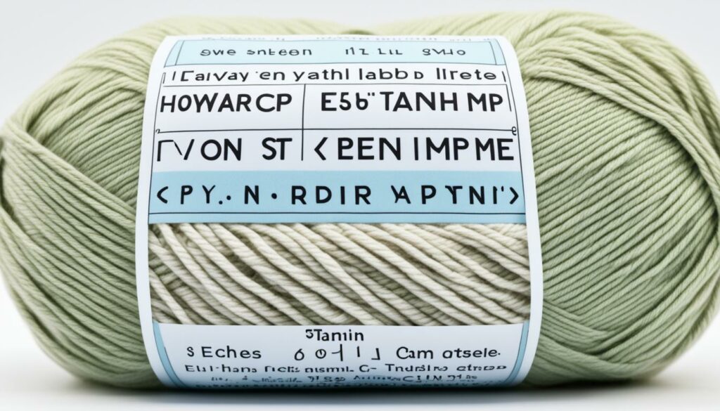 yarn length on labels