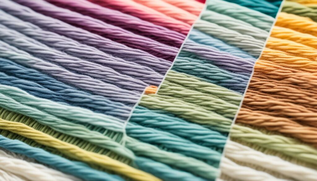 yarn selection based on mesh count