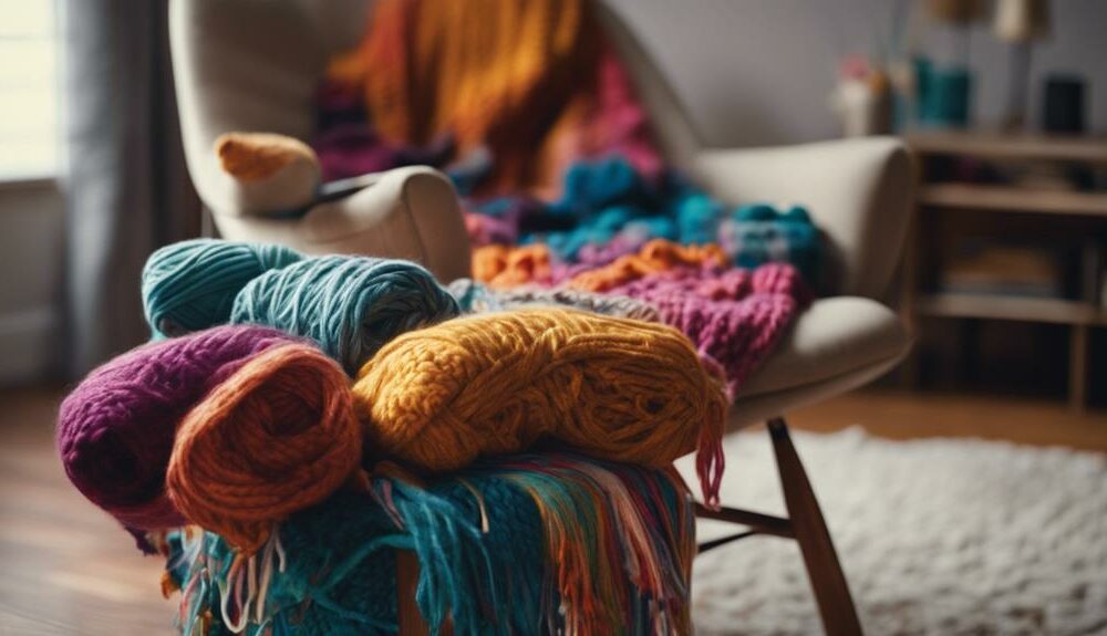 yarn quantity for throw