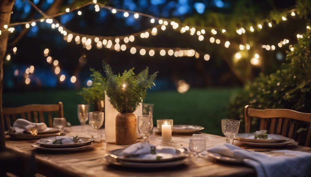 an elegant outdoor dining experience
