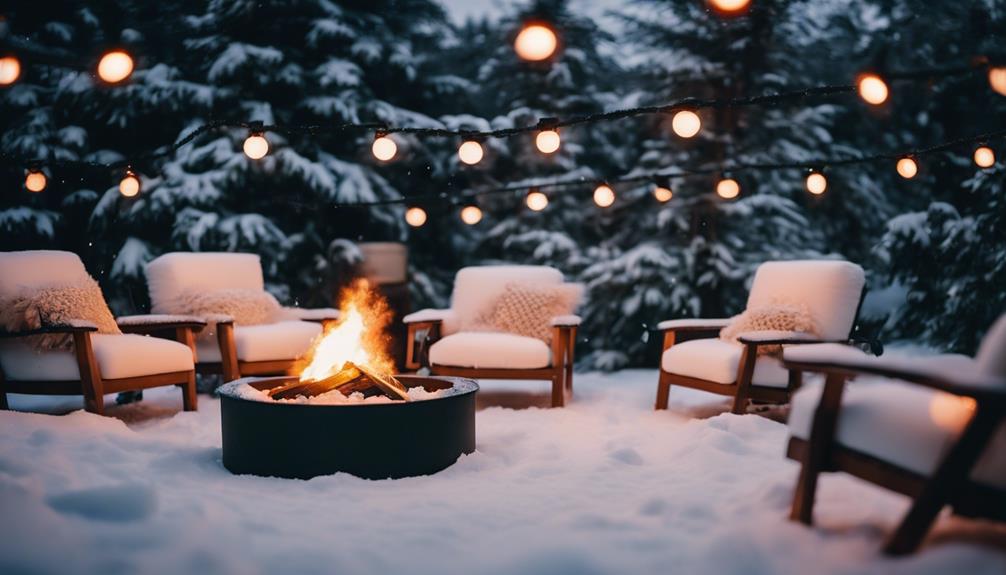 cozy outdoor winter dining
