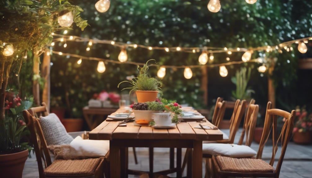 creating outdoor dining areas