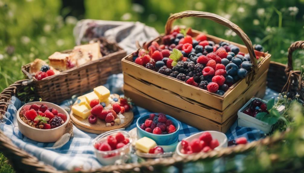 delicious berry desserts picnic
