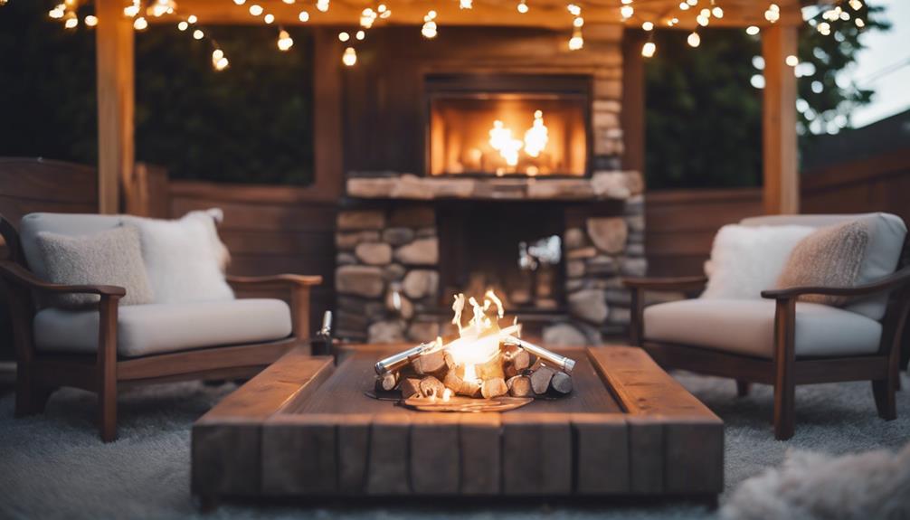enhance outdoor ambiance with fireplaces