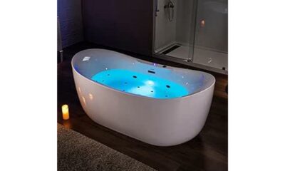 luxurious bathtub with jets