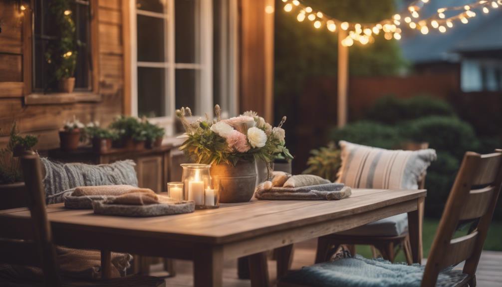 outdoor dining in spring