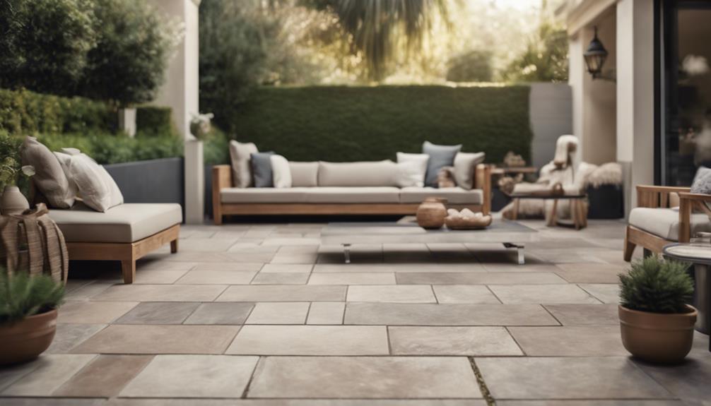 outdoor oasis with tiles