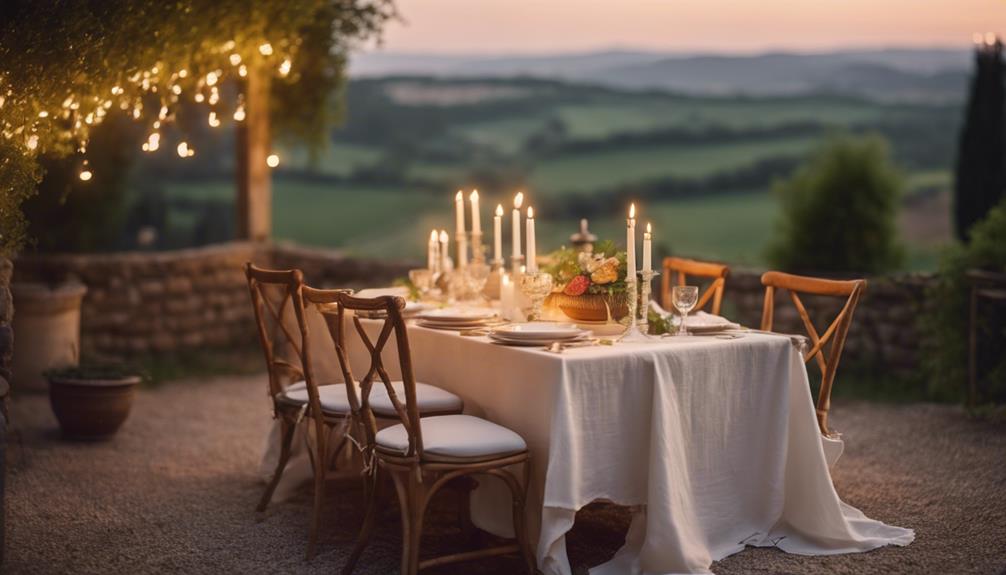 perfect meal under stars